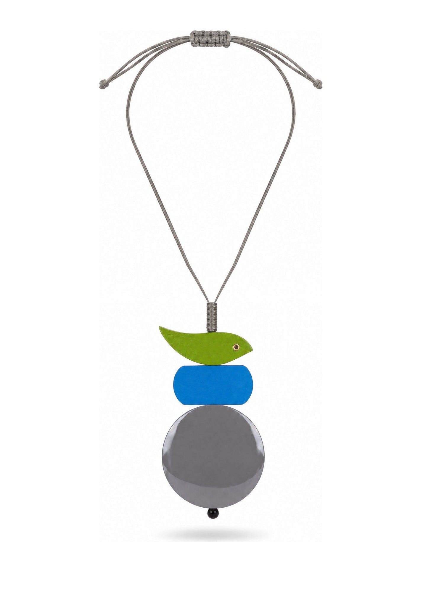 Gray bead necklace