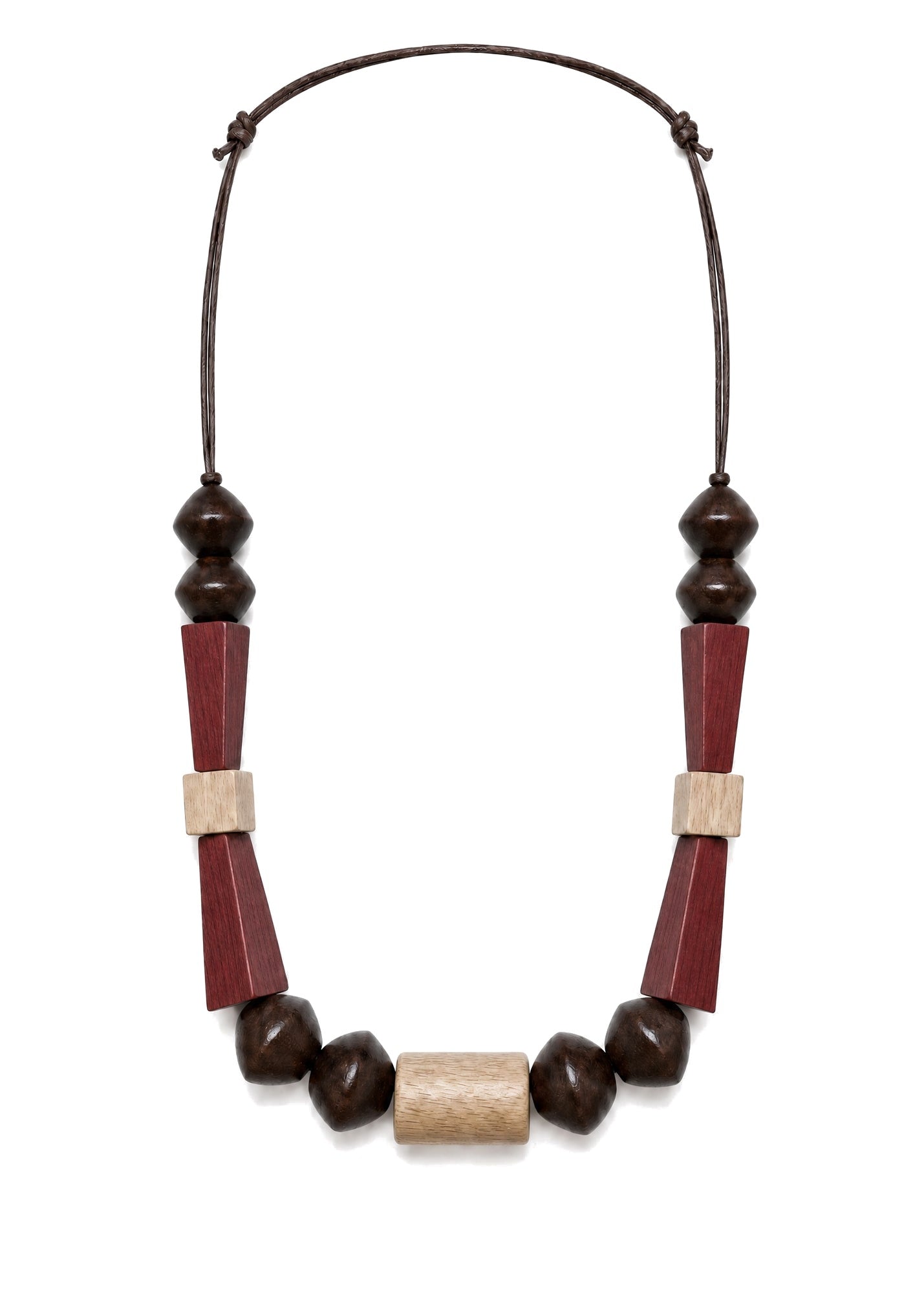 Brown mixed bead necklace 1