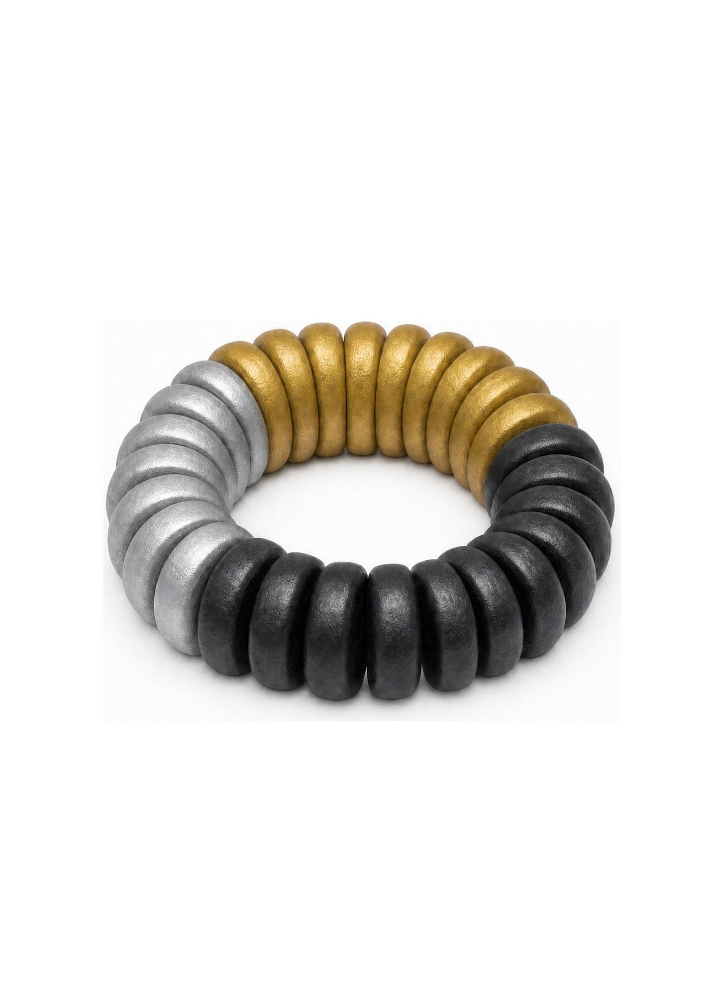 Colorful disc bracelet, black