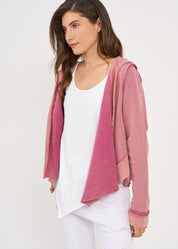 Open wash top, combination of a rib and a pink wash hat
