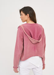 Open wash top, combination of a rib and a pink wash hat