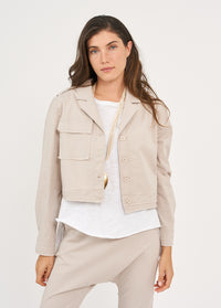 Jacket with two front pockets, Stone cut extension - 02
