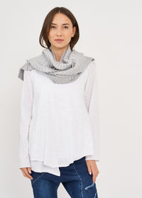 Light gray outer cut scarf - 99
