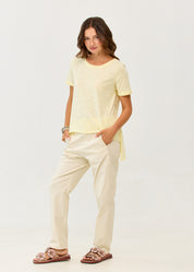 T-shirt straight finish yellow