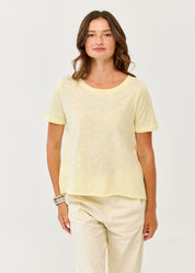 T-shirt straight finish yellow