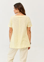 T-shirt straight finish yellow