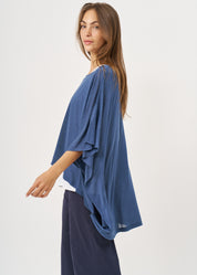 Versatile dark blue slab top