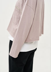 Grey long sleeve pocket T-shirt