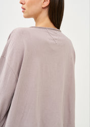 Grey long sleeve pocket T-shirt