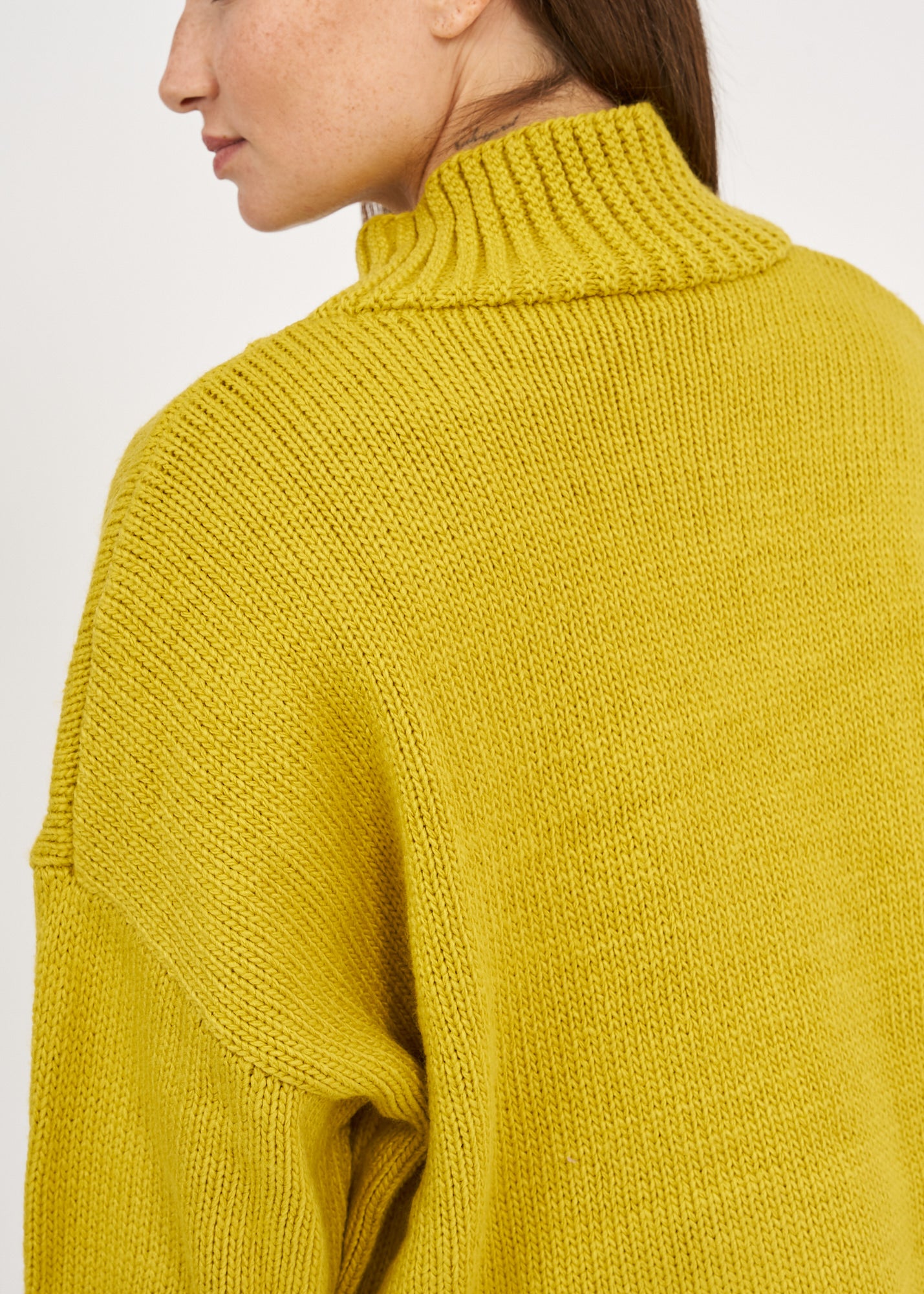 Mustard zipper knit top