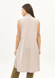 Stone jersey vest with no fastening