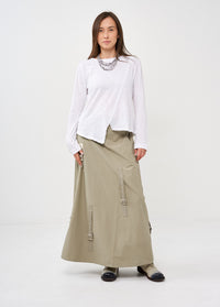 Gray Mia Logo Buckle Skirt - 00