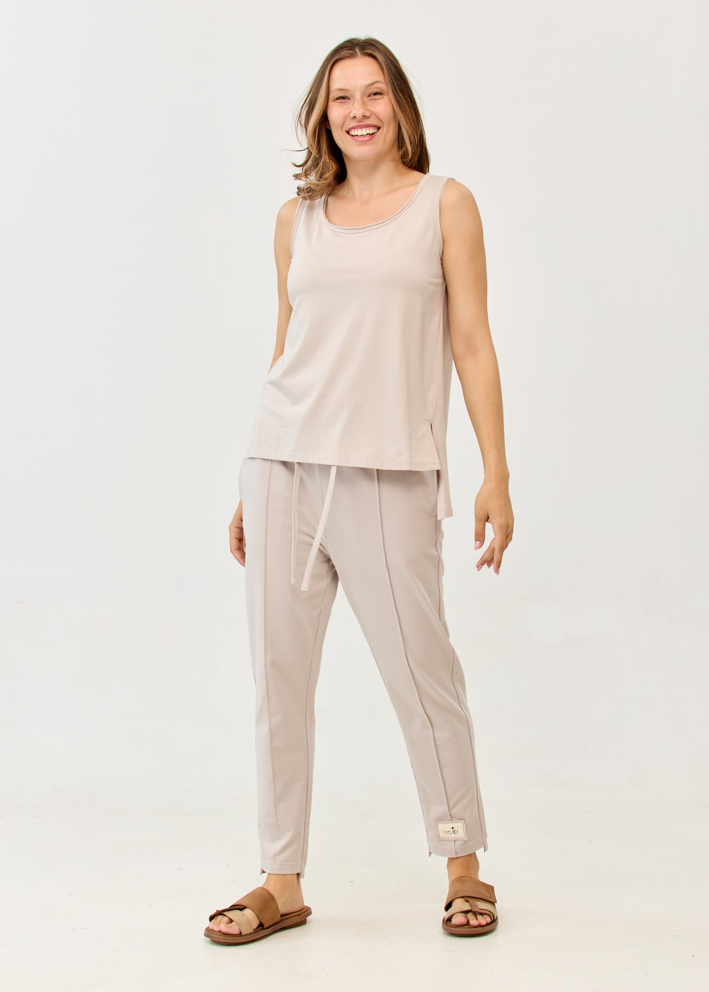 Stone Basic Camisole with Straight Hem