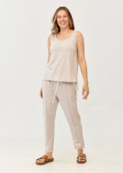Stone Basic Camisole with Straight Hem