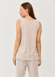 Stone Basic Camisole with Straight Hem