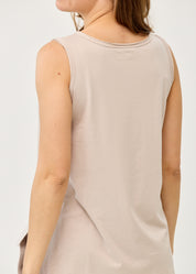 Stone Basic Camisole with Straight Hem