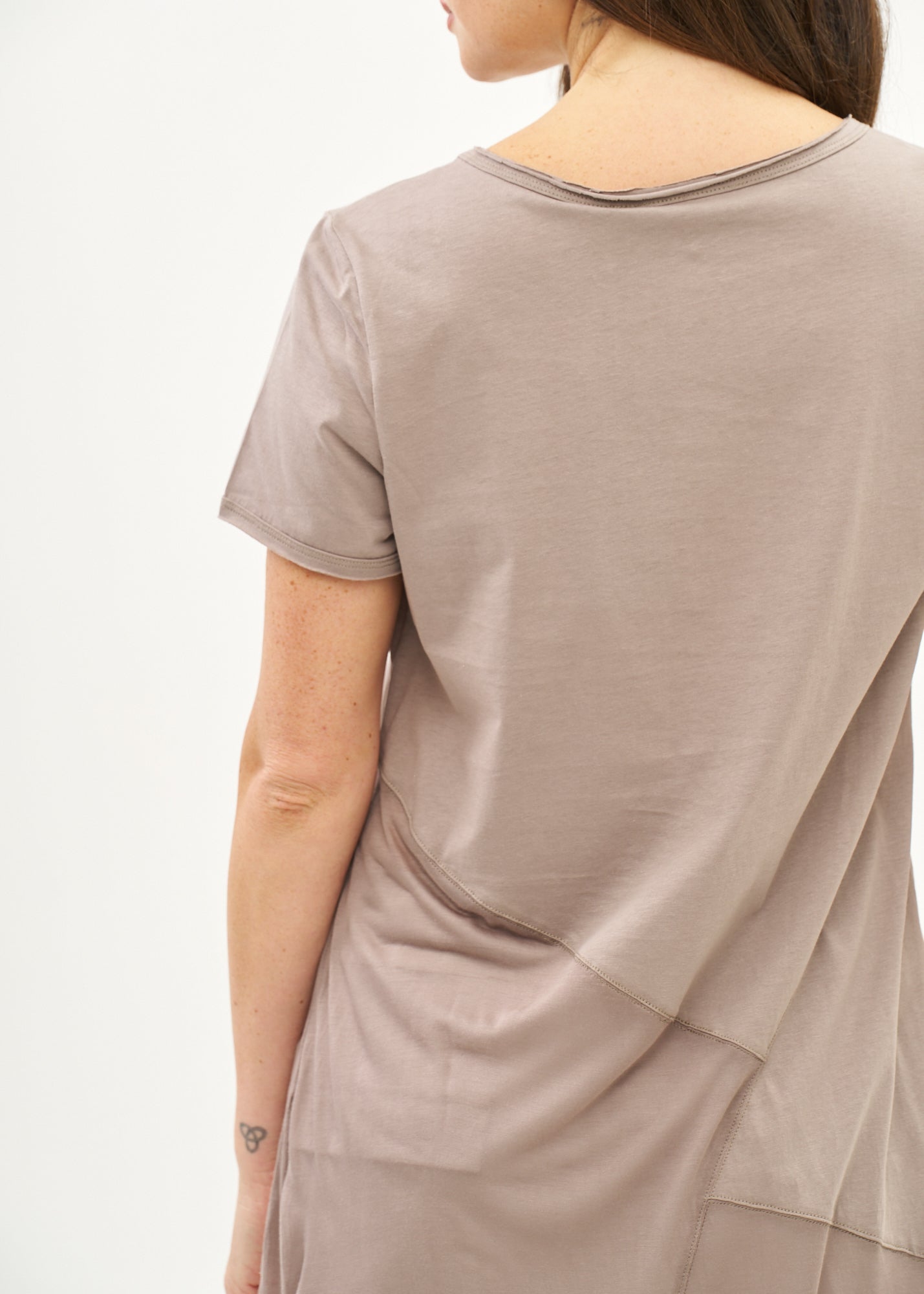 Brown cotton blend tunic