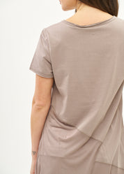 Brown cotton blend tunic
