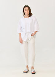White Graded Flap T-Shirt