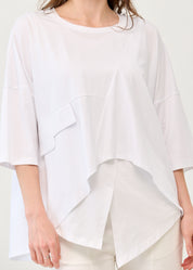 White Graded Flap T-Shirt