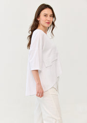White Graded Flap T-Shirt