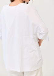 White Graded Flap T-Shirt