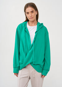 Twisted-end sweatshirt and turquoise hoodie - 99