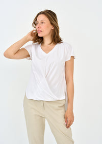 White key t-shirt with twisted ending - 00