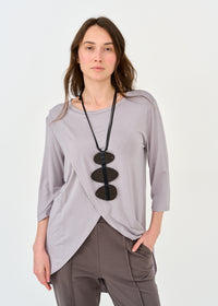 Gray shell short sleeve tunic - 00