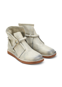 Grey buckle closure leather comfort shoes - 36