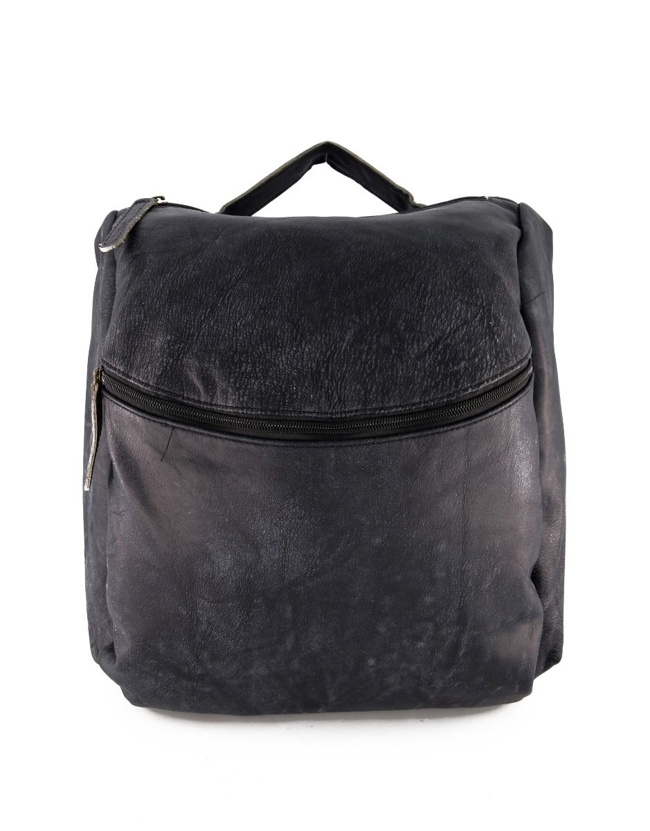 Black bag and pocket backpack with external cutouts