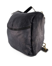 Black bag and pocket backpack with external cutouts