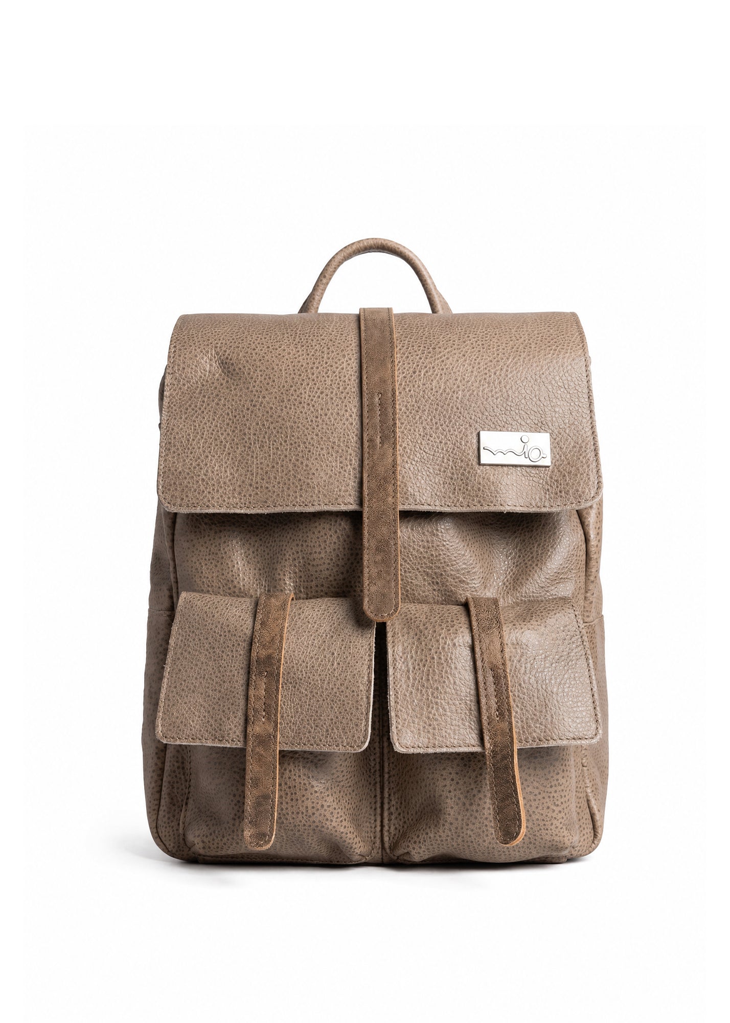 Backpack, front pockets, brown color combination