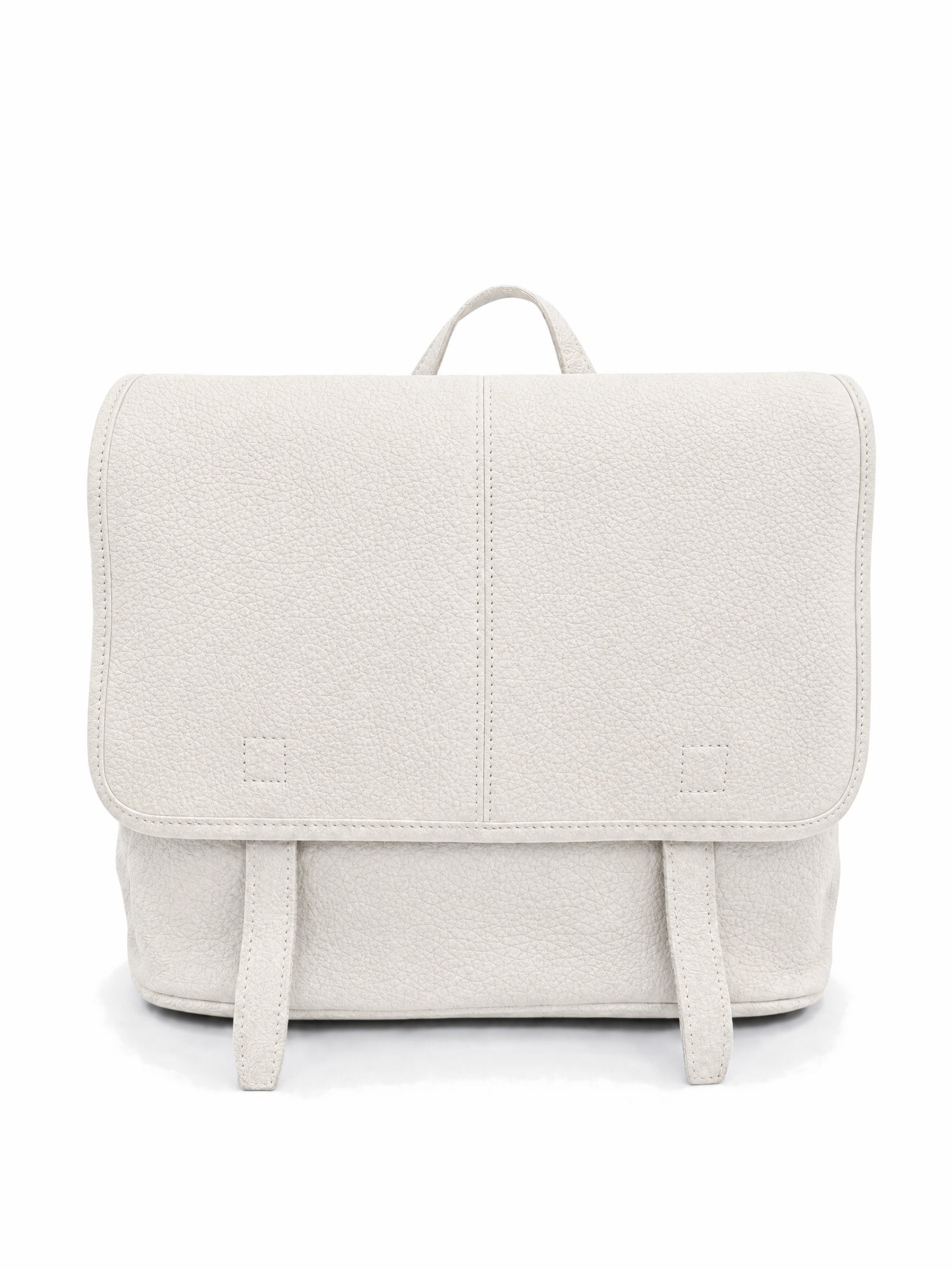 White Leather Backpack