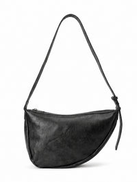Dark gray half-moon leather bag - 99