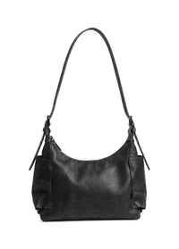 Black Leather Side-Cell Bag - 99
