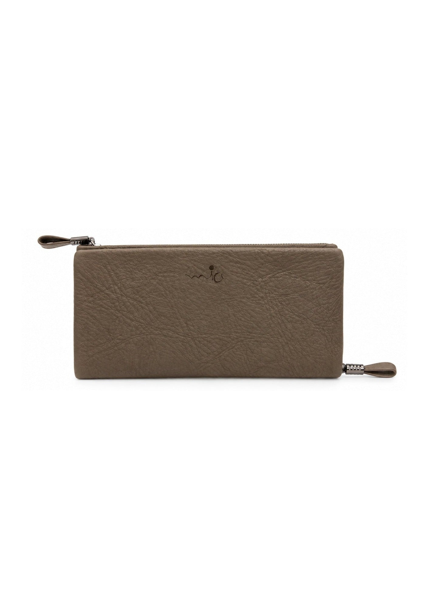Brown magnetic open wallet