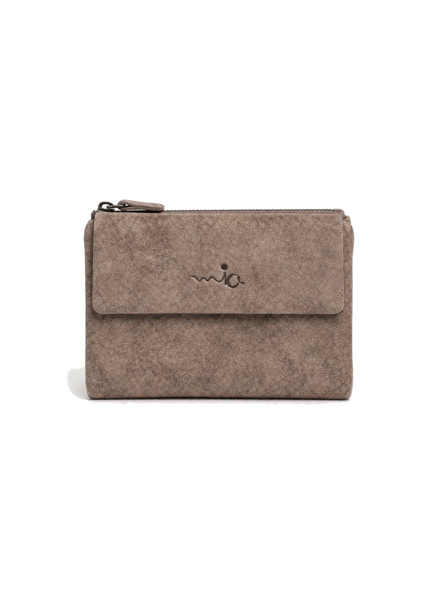 Brown square snap wallet