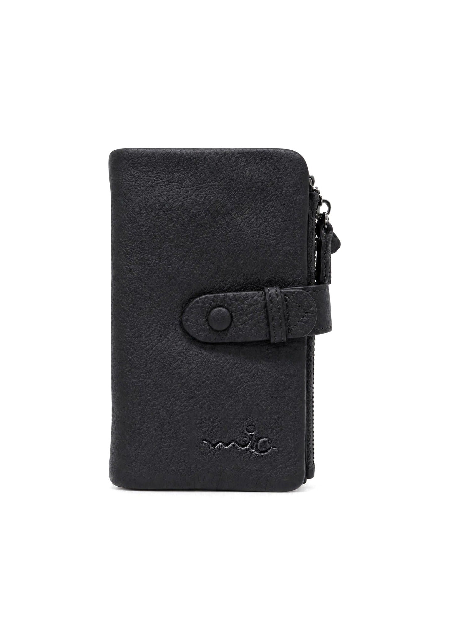 Snap-flap wallet, black