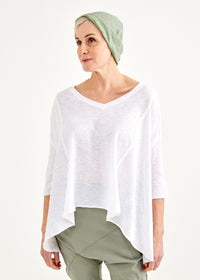 Knitted hat with a light green cuff - 99