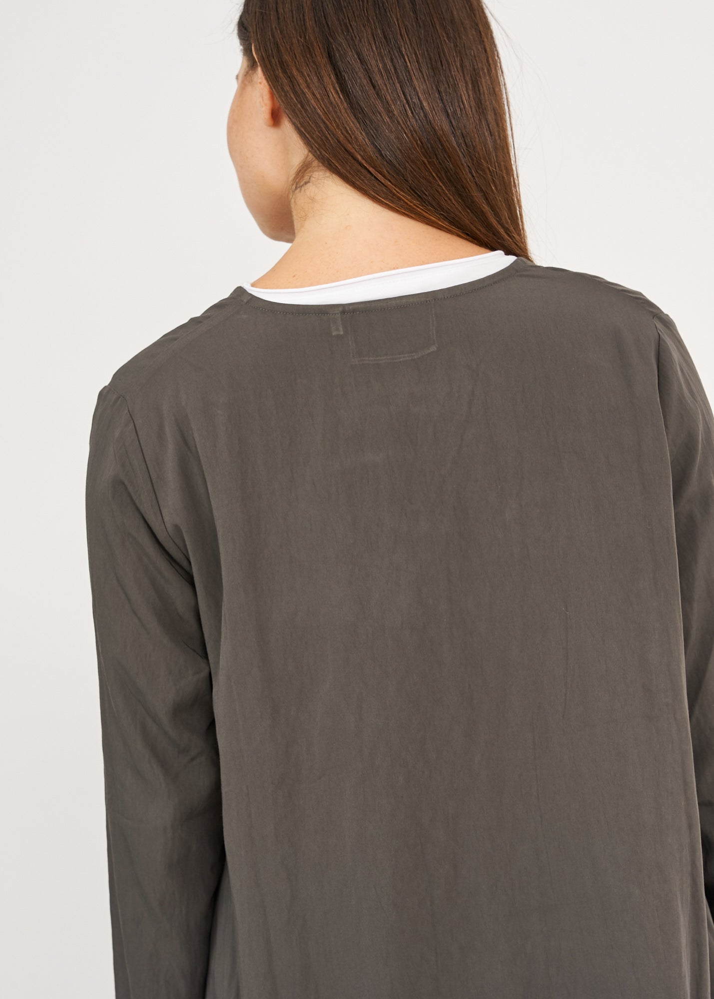 Dark gray two-zip long sleeve top