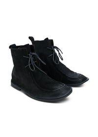 Wash soft leather boots with black laces - 37