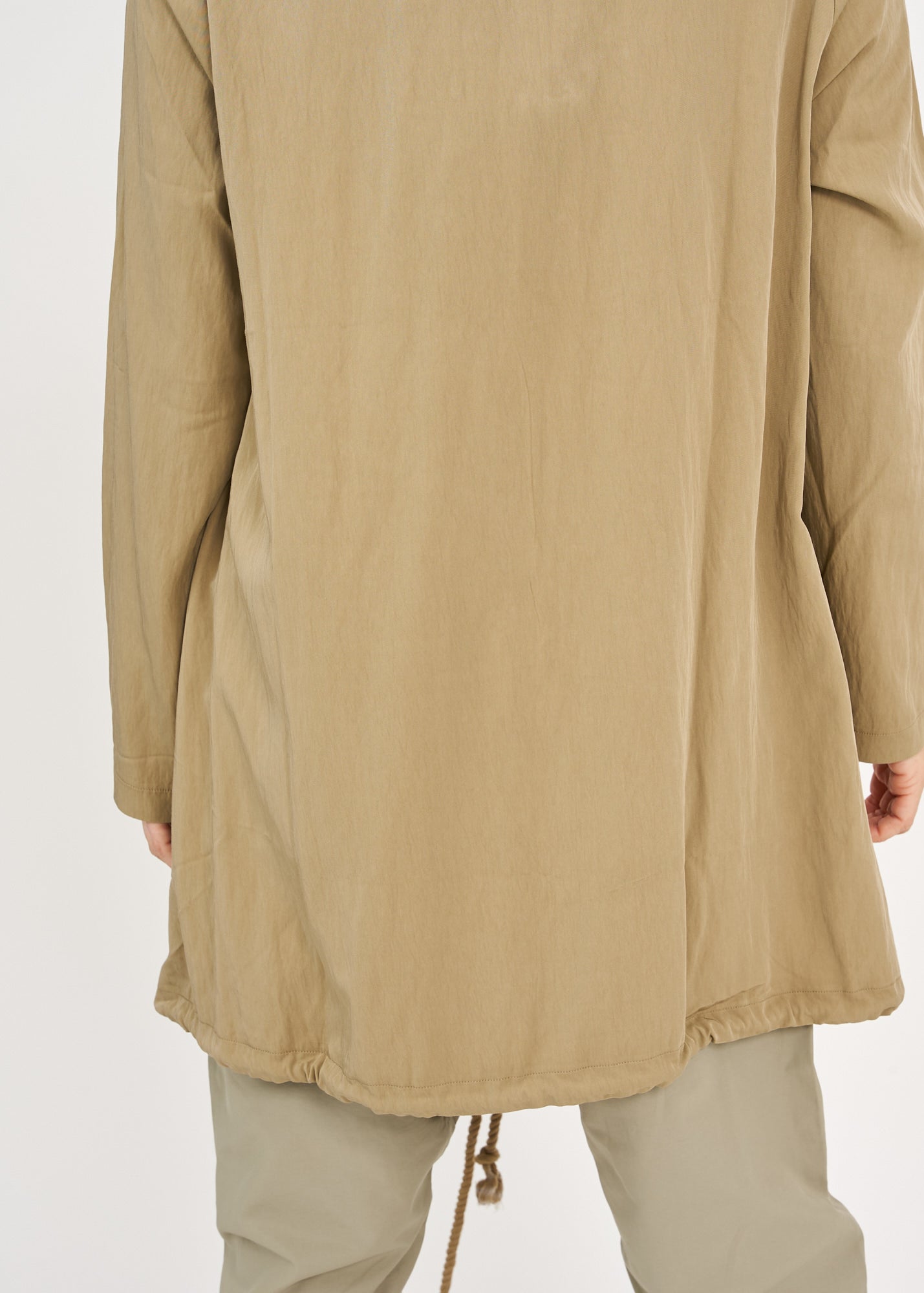 Brown long sleeve top with two zippers