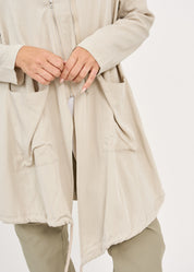Stone Two-Zip Long Sleeve Top