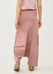 Pink pleated skirt with pocket