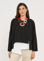 Black long sleeve oversized shirt
