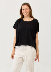Black Slab fabric short shirt