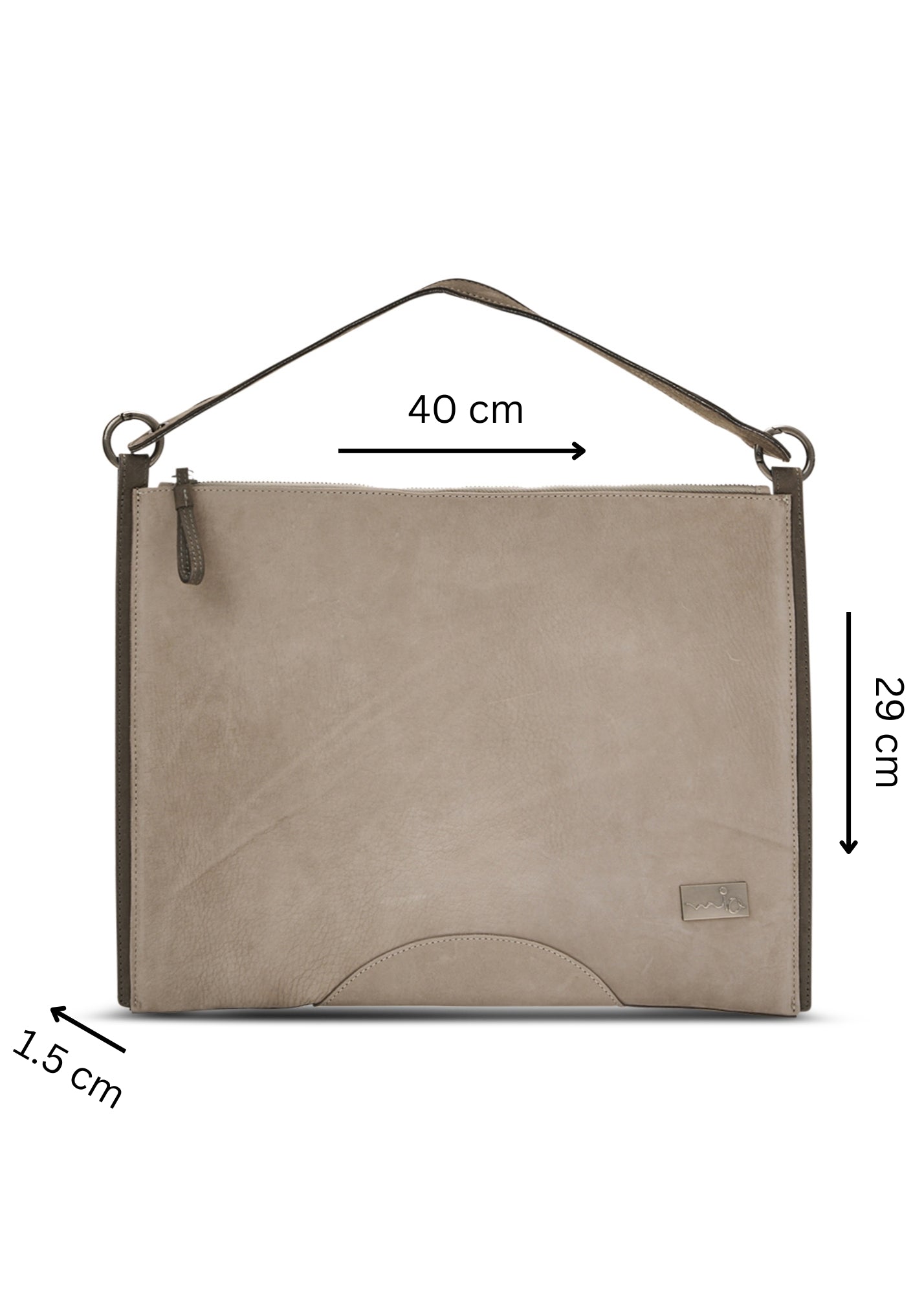 Color combination leather side bag and Arrancon Stone