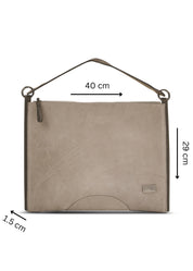 Color combination leather side bag and Arrancon Stone