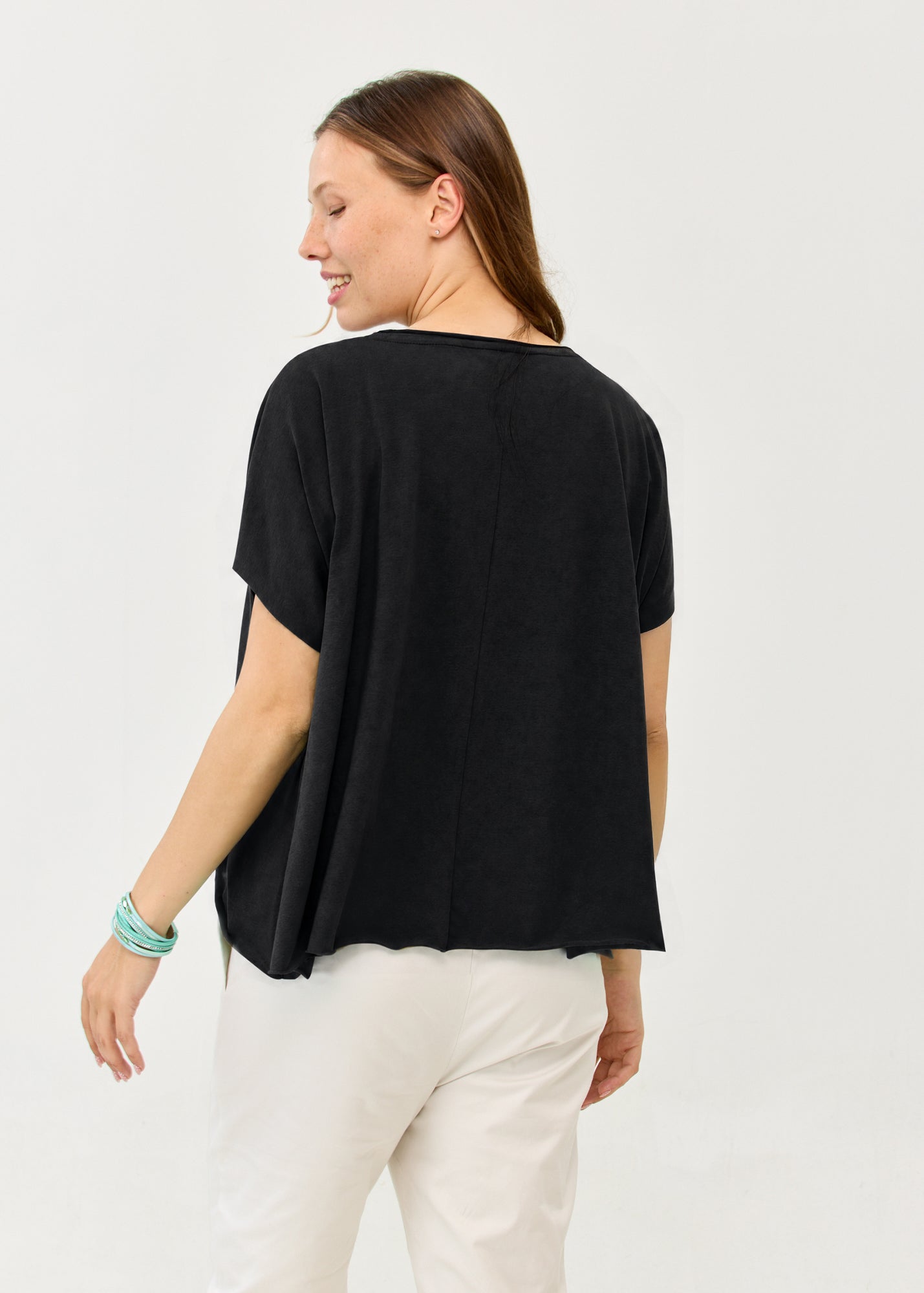 Black Slab fabric short shirt